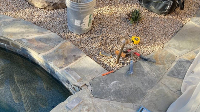 Our expert technicians are skilled and experienced in flagstone repair. Photo