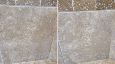 This BEFORE (left) and AFTER (right) image demonstrates the dramatic difference our services make. Photo