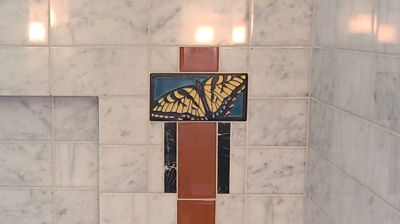 Shower With Multiple Surface Types Restored