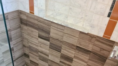 Here's another AFTER image of the shower walls. Photo