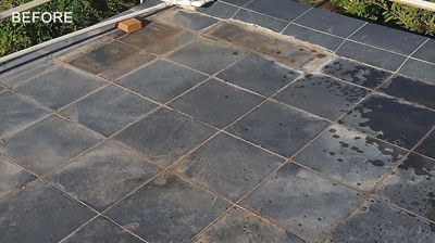 This picture was taken before we did any slate restoration work. Photo