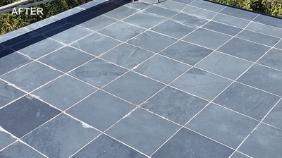 Slate Patio Cleaned and Sealed