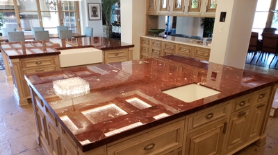 Here is the other island top in the same kitchen, looking just as glorious as the first one. Photo