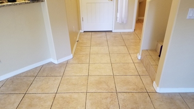 Entryways always get the most traffic. This is a BEFORE image. Photo