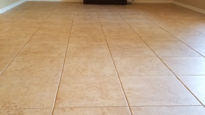 Here is the same area as the previous image, looking much better AFTER deep cleaning and color sealing. Photo