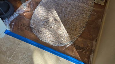 Masking protecting stone tile Photo