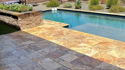 What a difference our stone restoration services made! Photo