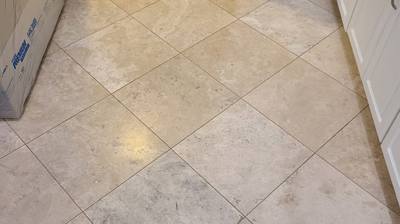 This image was taken BEFORE our travertine restoration services. Photo