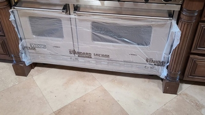 We masked and protected the oven. Photo