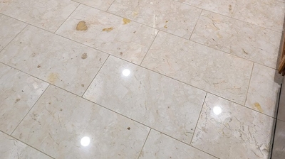 Notice the dark grout lines in this BEFORE image. Photo