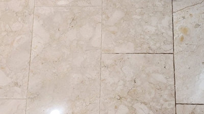 The left side has been restored, and the right side has not. Photo