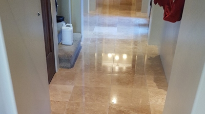 Travertine Floor Damage Repaired