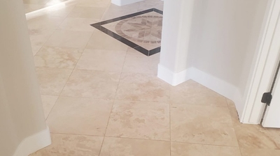 This little-used entrance had less signs of wear. Photo