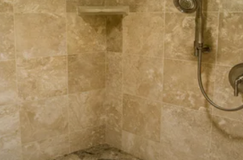 Travertine shower discount