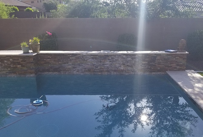Poolside Stacked Stone Blasted and Enhanced | Beyond Stone Solutions
