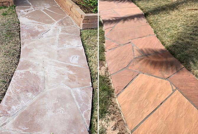 Flagstone Before and After