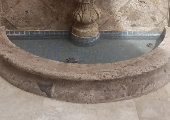 cantera fountain cleaned