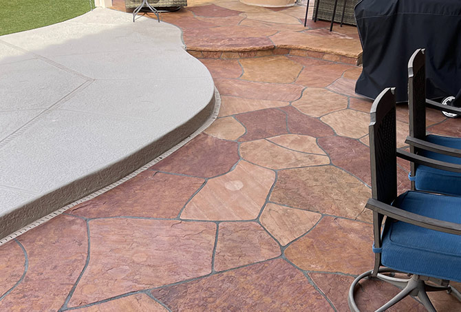 The appearance of the high traffic area of flagstone has dramatically improved with our restoration services.