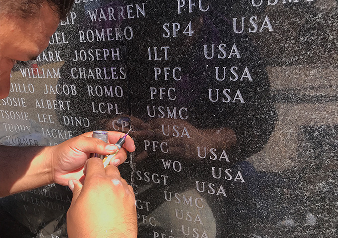 Restoring veteran's memorial