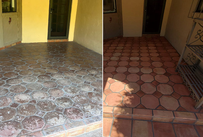 Our restoration process did away with that grungy, dirty look.