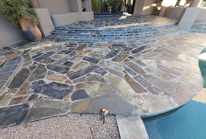 Here is another AFTER image showing how the sealer enhanced the natural colors in the stone.