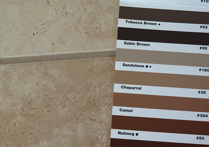 Grout color sealing color options